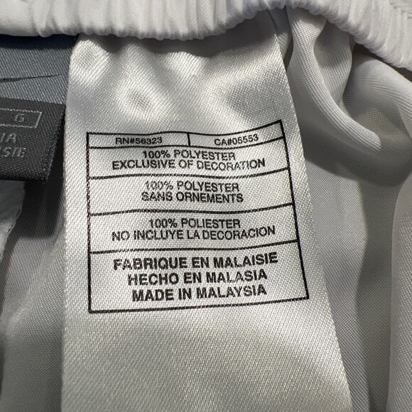 Nike Women's Elastic Waist Athletic Workout Capri Pants Size L (12-14) White Red - Picture 7 of 7